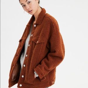 AE Trucker Faux Sherpa Trucker Jacket